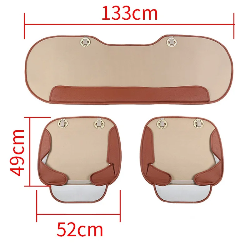 Fundas de asiento de cuero SEAMETAL, cojín para coche, funda para asiento de automóvil para las cuatro estaciones, alfombrillas protectoras universales para asiento de coche