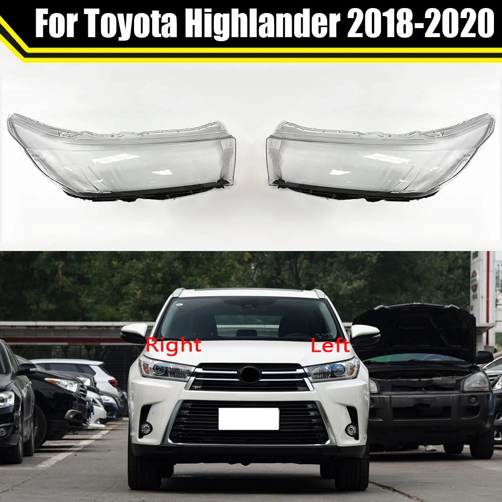 

Car Front Headlight Cover Headlamp Lampshade Lampcover Head Lamp Light Covers Shell Clear For Toyota Highlander 2018 2019 2020