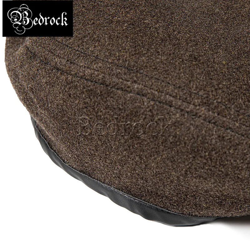 classic tank soldier beret cap men and women hat wool hat literary British brown vintage painter hat