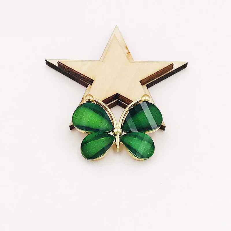 10 Stück/Los 2,2*2,8CM Harz-Legierung Flache Schmetterlingsknöpfe für DIY-Kleidungsapplikationen, Metall-Hochzeitsverzierung, Schmuck und Bastelarbeiten – Detail 1
