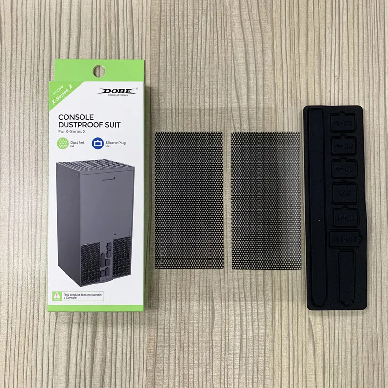 2 * Net + 8 * Set Filter Jaring Setelan Tahan Debu Konsol Kit Plug Silikon untuk Xbox Seri X Konsol Pelindung Konsol Setelan Tahan Debu