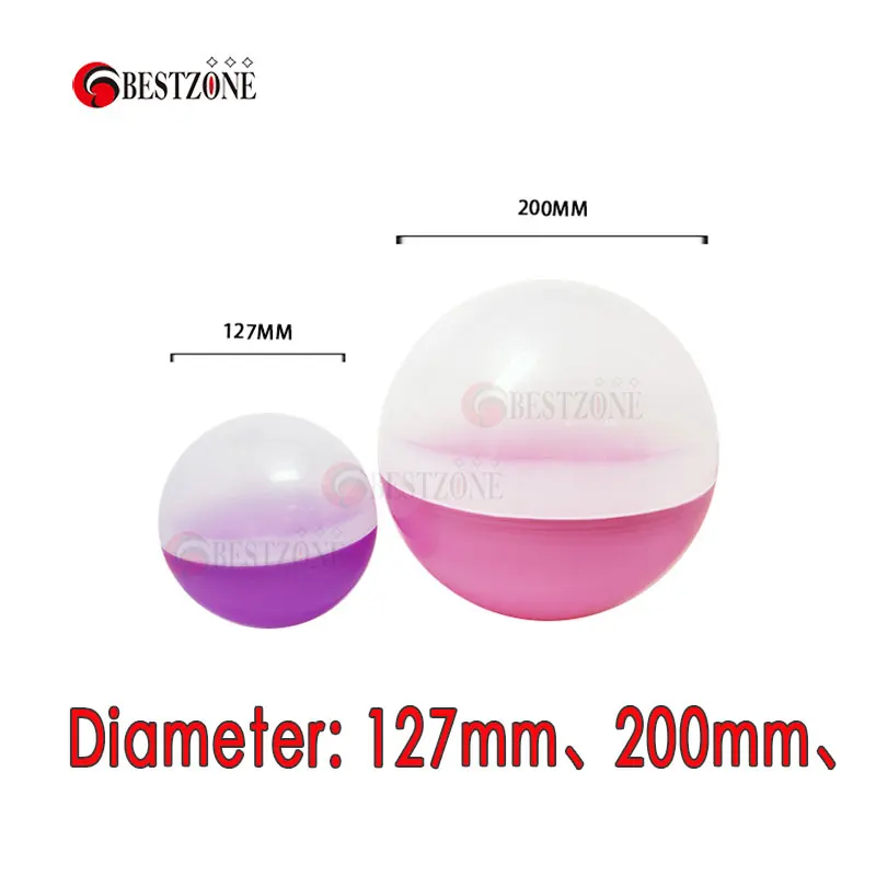 2Pcs/Lot 7.8Inch 200MM Transparent Empty Plastic PP Toy Capsules Big Surprise Ball Round Ball Container Vending Machine New