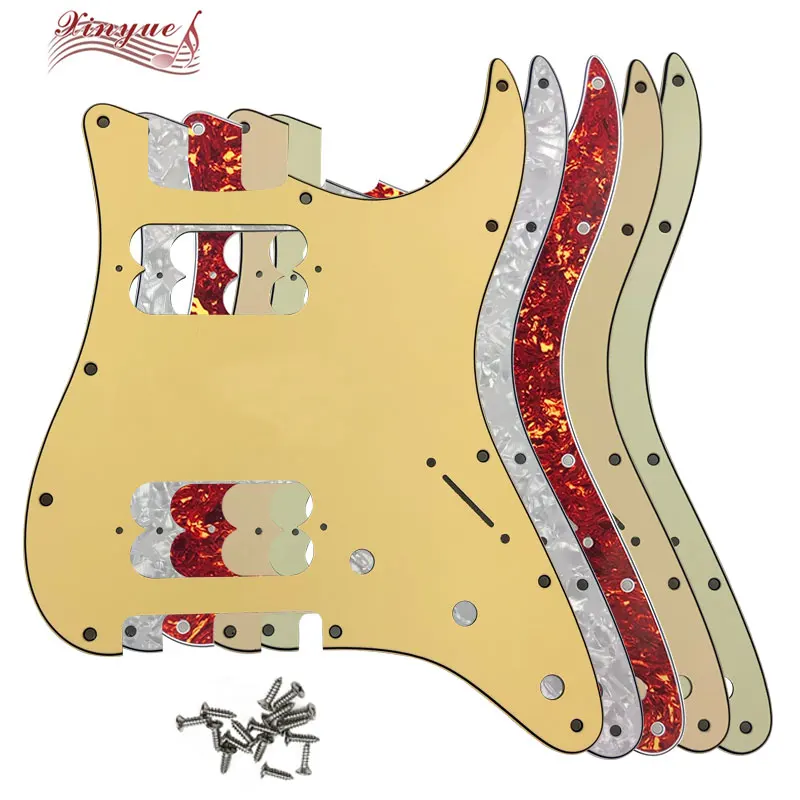 Xinyue Guitar Parts - For FD  US 11 Mounting Screw Hole Standard Start Player HH Guitar Pickguard Double Pickup Screw Hole