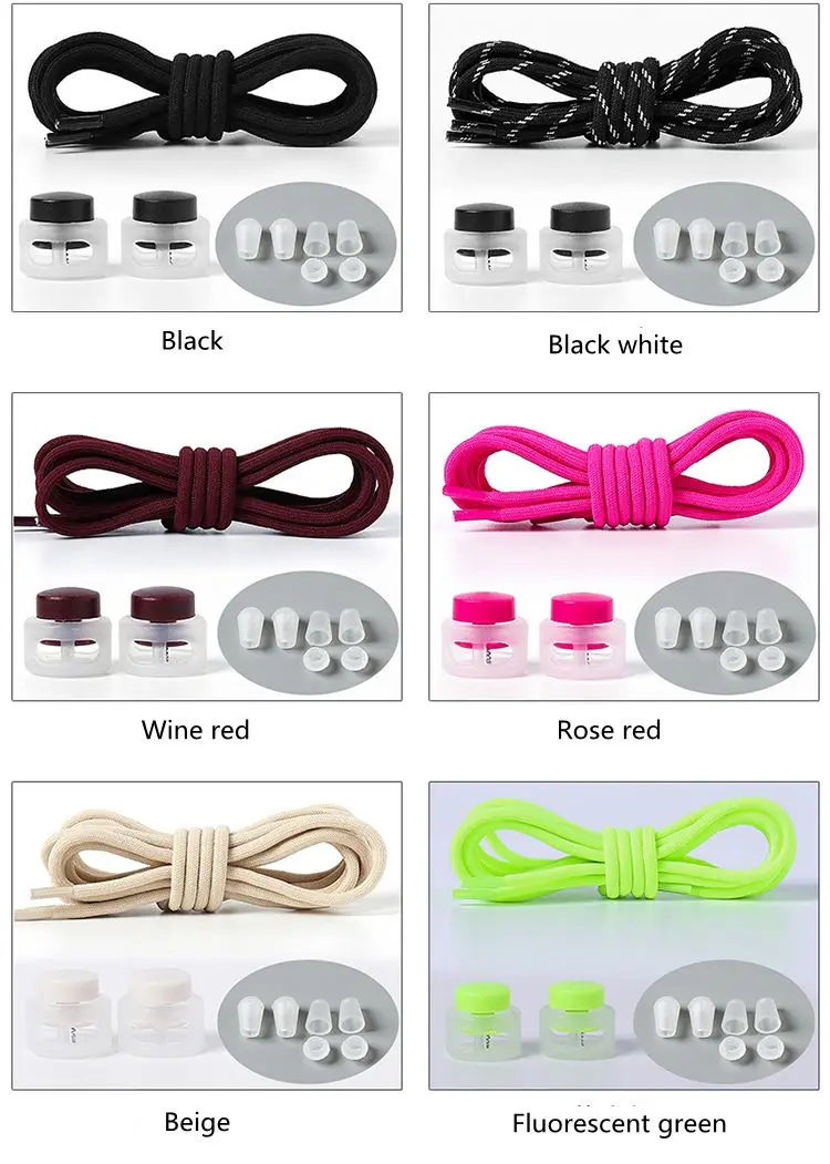 Elastische, runde Schnürsenkel mit Verschluss für Kindersneaker, Schnürsenkel ohne Binden, Schnürsenkel für Kinder und Erwachsene, Schuhbänder. – Detail 17