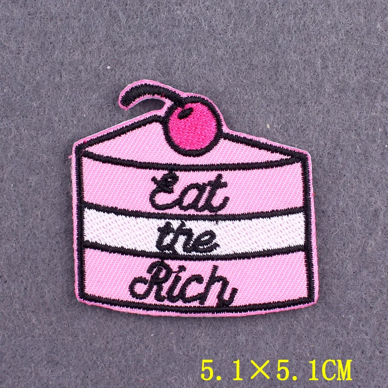 Fruit Food Iron On Patches For Kids Clothes Applique Avocado Cake Embroidered Patch Badges For Backpack DIY Clothing Stripes