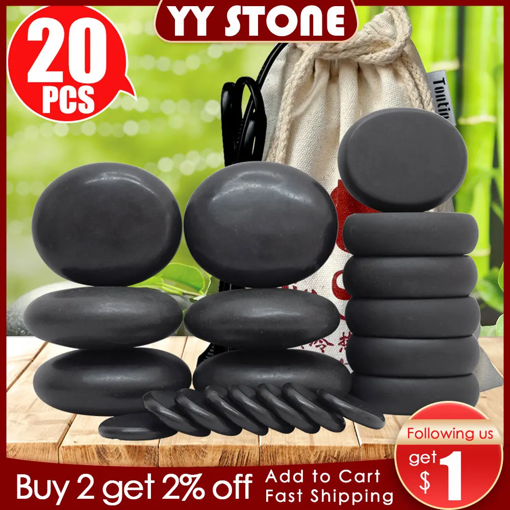 TONTIN Hot stone Massage set round stone basalt massage stones massager tool Salon SPA Heater bag 220 & 110 Volt CE and ROHS