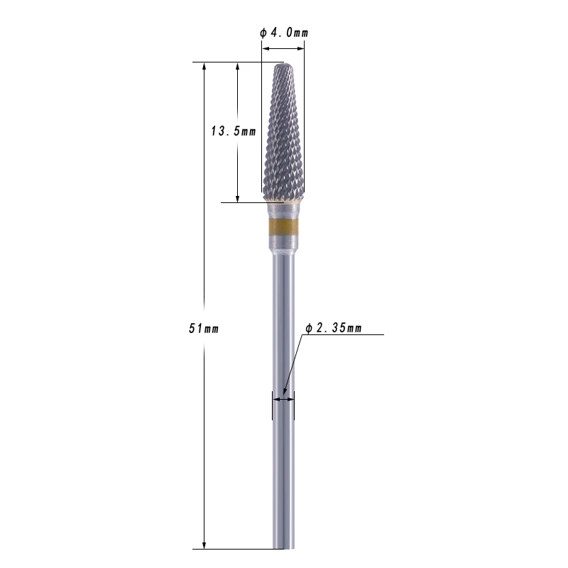 Frese d'acciaio del tungsteno di 4 pz/set per il Manicure, rimozione degli strumenti elettrici dell'attrezzatura dei pezzi di trapano del chiodo dello smalto del Gel