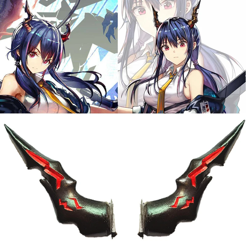 

Anime Game Arknights Chen Cosplay Horns Dragon Horns Head Clip Headwear Hairwear Cosplay Props Accessories Hair Clip Halloween