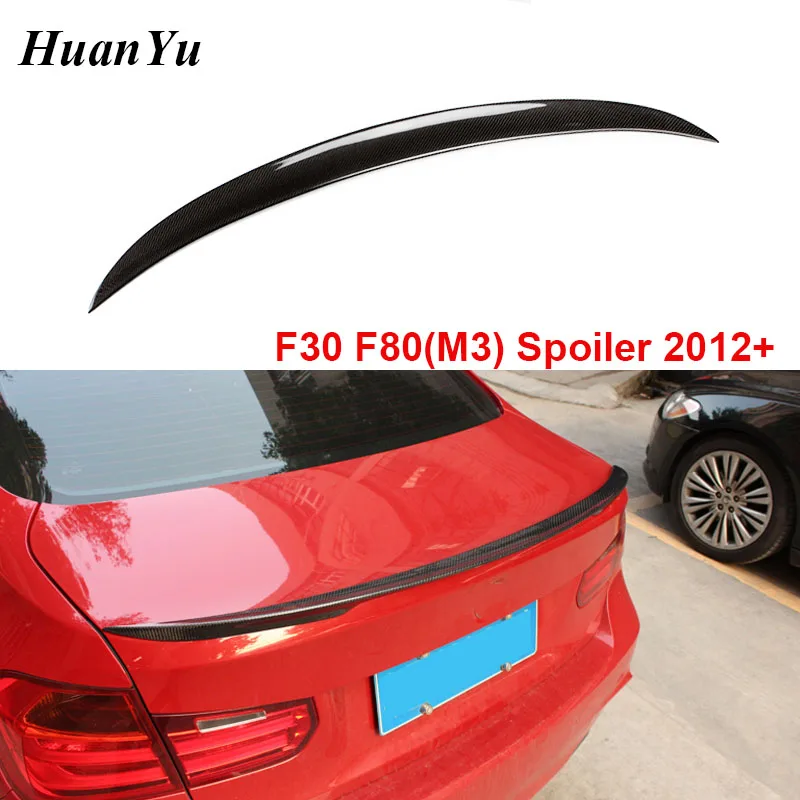 

F30 P Style Rear Spoiler F80 M3 Trunk Wings for BMW 3 Series 2012+ Carbon Fiber Car Styling Lips 320i 318d 316d 328i 335i