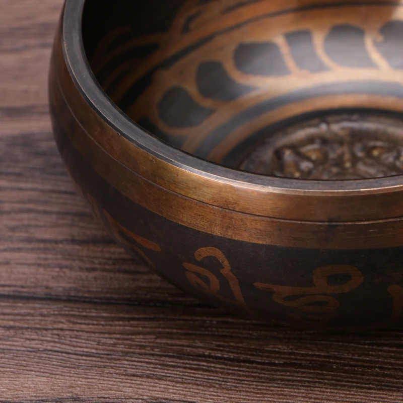 พระพุทธรูปทิเบตร้องเพลงชาม Hand Hammered โยคะทองแดง Chakra Meditation Gift Relax Soothing เสียง