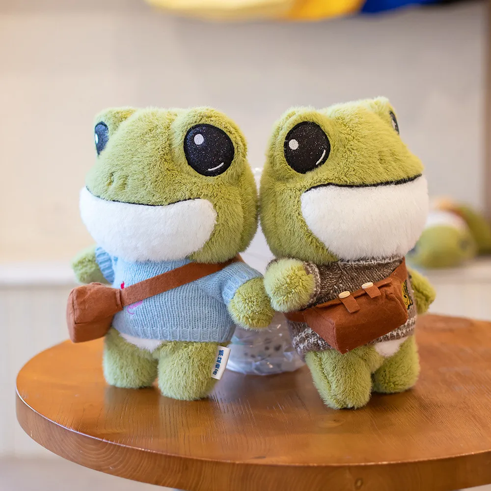 29cm 9 Styles Frog Plush Toys Various outfits Traveling frog Animal Stuffed Plush Doll Toys for Children Girlfriend