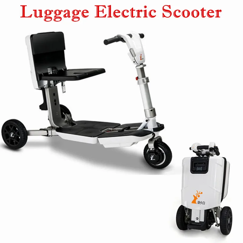 

24 Inch Luggage Electric Scooter For Disabled Three Wheels Electric Scooters 48V 350W Wheelchair Folding Electric bike