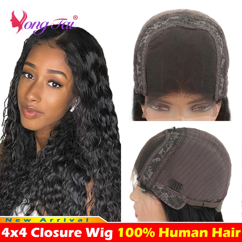 

YuYongtai Malaysian Deep Wave 4x4 Closure Wig 13x4 Lace Frontal Wigs Human Hair Wigs All For 1 Real And Free Shipping From China