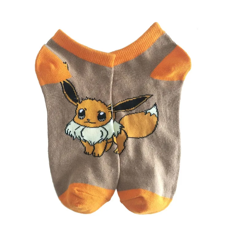 Men Fashion Ankle Cotton Socks Action Figure Pokemon Pikachu Sport Cartoon Christmas Lovers Boat Socks For Teens Man Women image 2