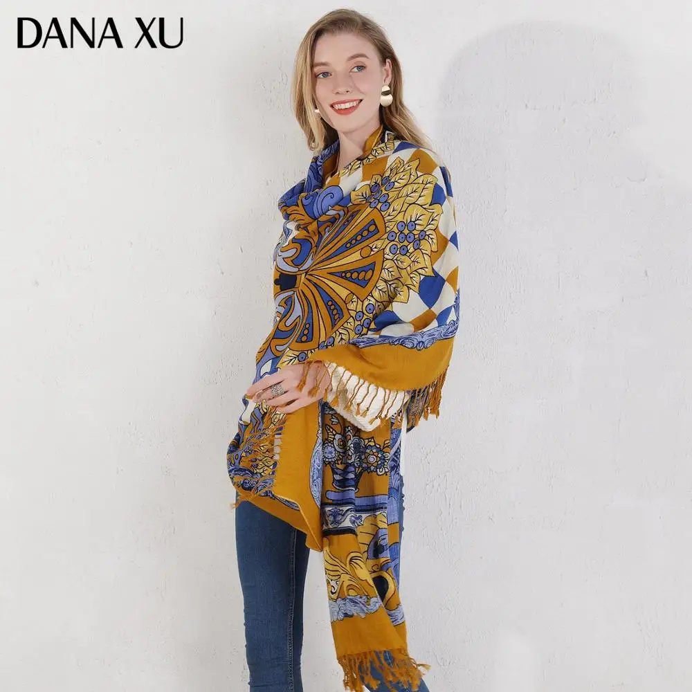 Fashion Winter Scarf For Women Cashmere Warm Plaid Pashmina Scarf Luxury Brand Blanket Wraps Female Scarves And Shawls 2020