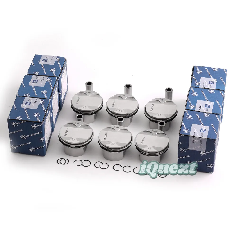 

6x Pistons Rings KS STD 11257561850 Low Compression 9.7:1 for BMW 2.5L 2497CC Naturally Aspirated E60 E90 325i 523i N52B25