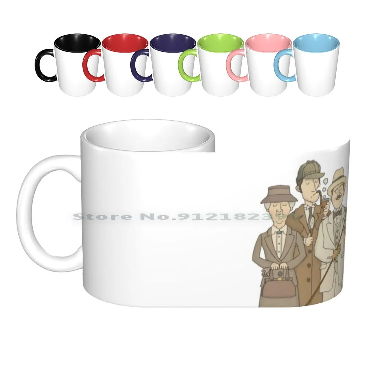 Керамические кружки для детективов, кофейные чашки, Кружка для молока и чая, кружка Agatha Christie Marple Пуаро детективы, таинственное убийство, книга для чтения романов