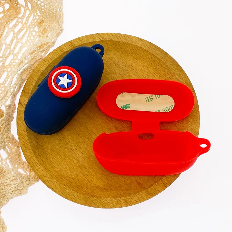 การ์ตูน Marvel หูฟังสำหรับ QCY T17ซิลิโคนหูฟังไร้สายบลูทูธสำหรับ QCY T17 Lanyard