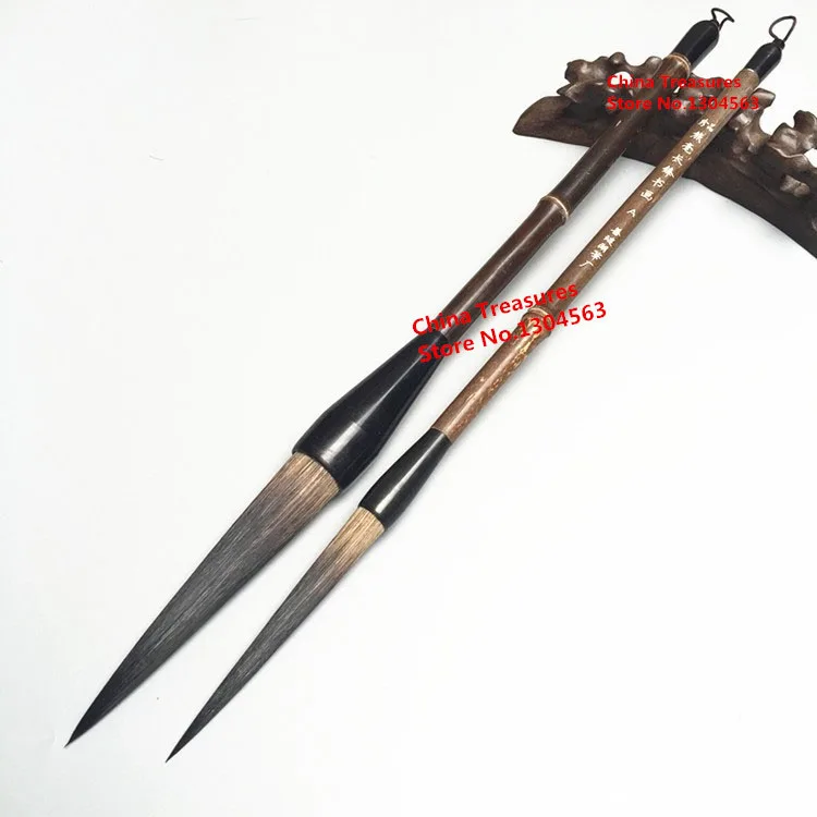 2pcs/lot Chinese Calligraphy Brush Chinese Painting Brush Pen Chinese Ink Brush Long Hair Writing Brush Pen Mo Bi Bear Hair