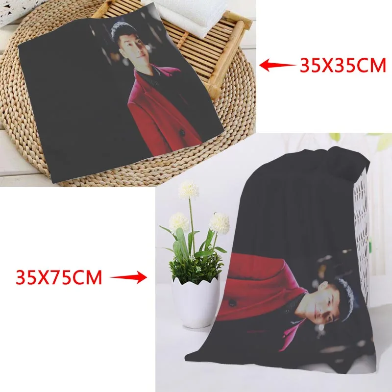 Custom KPOP Lee Seung Gi Printed Square Towels Microfiber Absorbent Quick-dry Towel cotton Kids Beathroom washcloth handkerchief