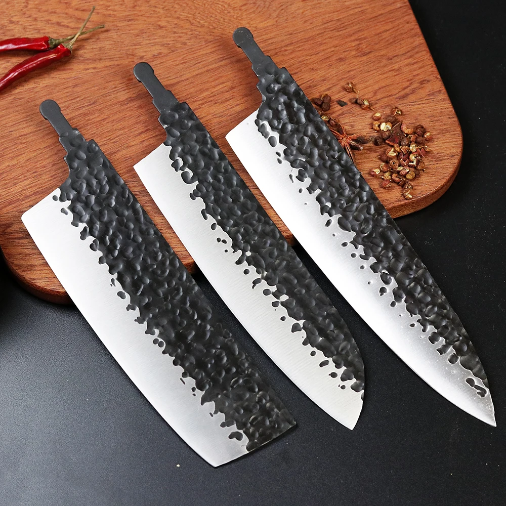 Cuchillo de cocina profesional forjado a mano, VG10, núcleo de acero, para Chef, en blanco