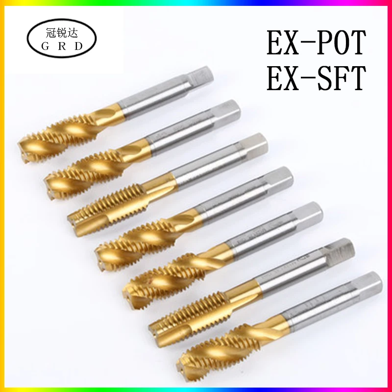 Silk attack tapping bit m2.5 m3 M4 M5 M6 M8 M10 M12 M14 M16 M18 M20 ex-pot ex-sft tapping bit for tip screw machine Spiral tap