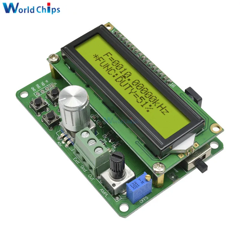 DDS Function Signal Generator Module LCD Display Sawtooth Triangle Wave Sine Square Sawtooth Wave With 50MHz Frequency FYE050