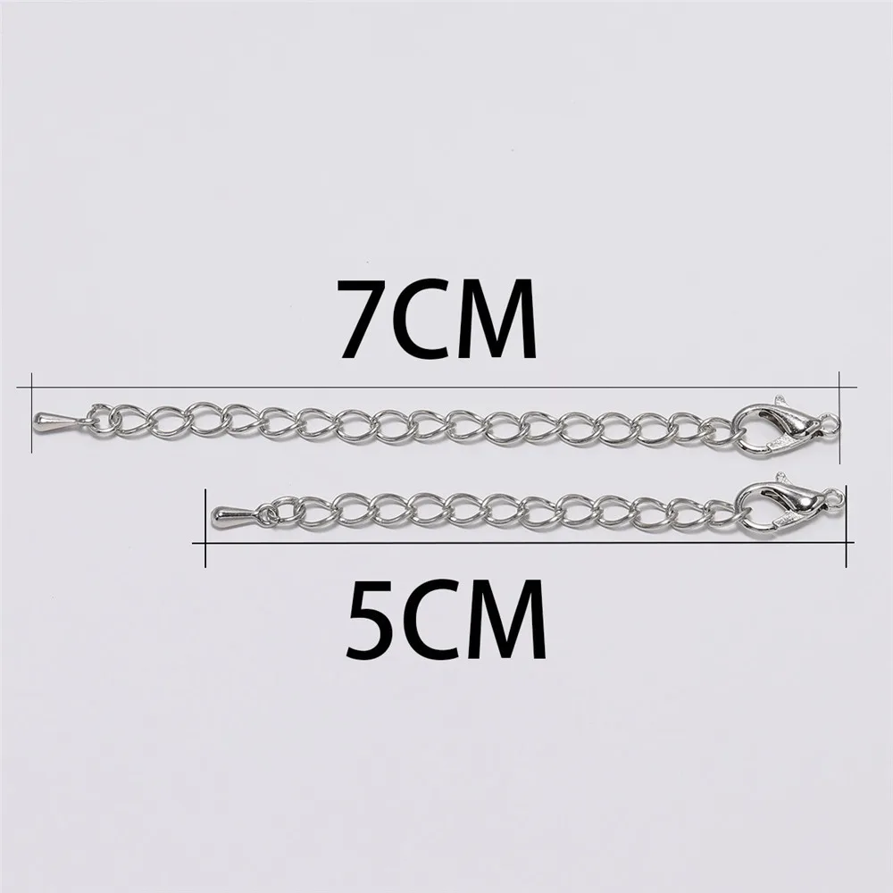 20pcs/lot Wholesale Extension Chain For Jewelry DIY Making Lobster Clasp Extender Chains Tail Accessories