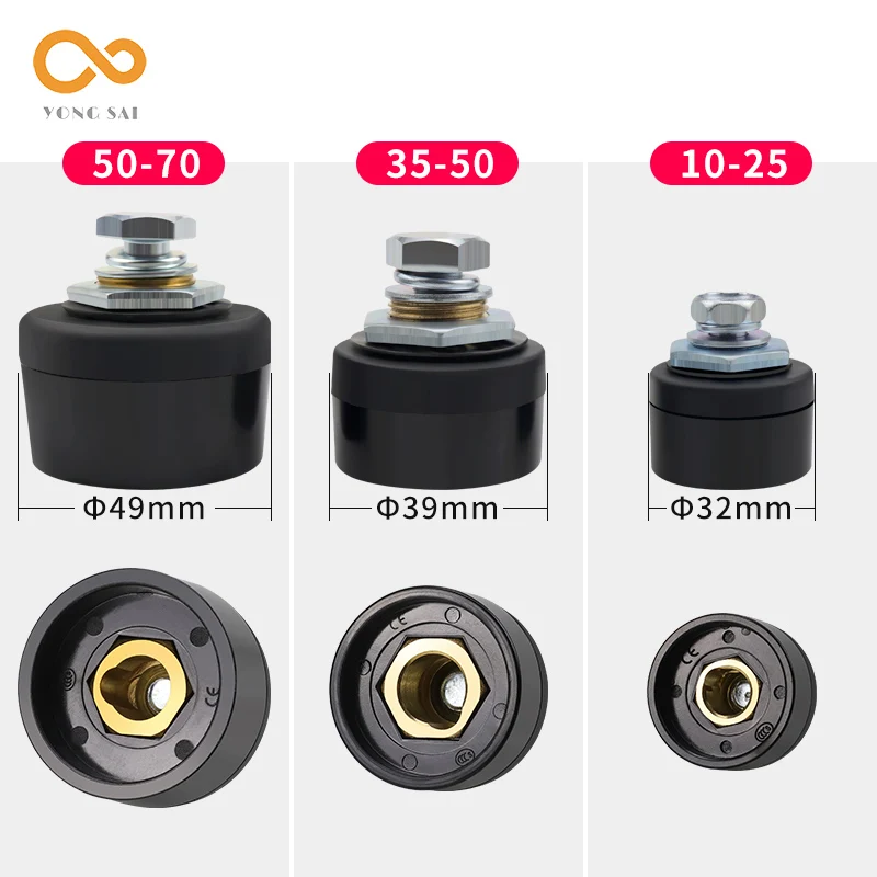 Imagem -05 - Dkj 5070 Conector de Soldagem Europa Máquina de Solda Conectores de Cabo Macho de Encaixe Rápido Adaptador de Tomada Dkj 1025