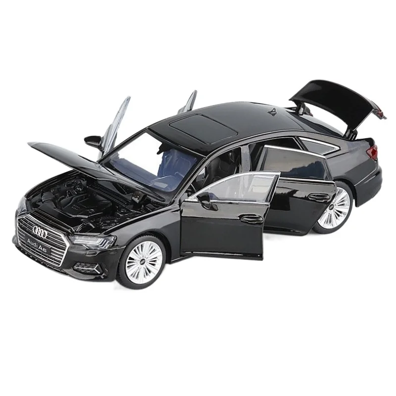 1:32 AUDI A6 Simulation Car Model Diecast Toy Car 6Doors-Opened Sounds&Lights Hobbies For Collection Children‘s Birthday Gifts