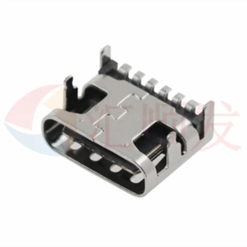 10 Chiếc!!!!!!!!! SMD USB-3.1 Loại Ổ Cắm-C Nữ Ổ Cắm 6P Đơn Giản Loại 4 Cố Định Chân Đặc Biệt Cho Dòng Cao Nhanh Chóng bấm Lỗ