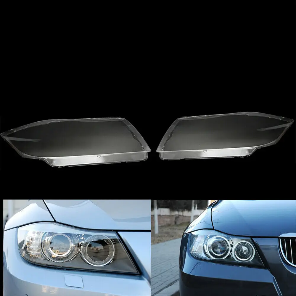 Car Xenon Headlight Caps Fit For BMW 3 series E90 E91 2006-2012 Lamp Cover Lens