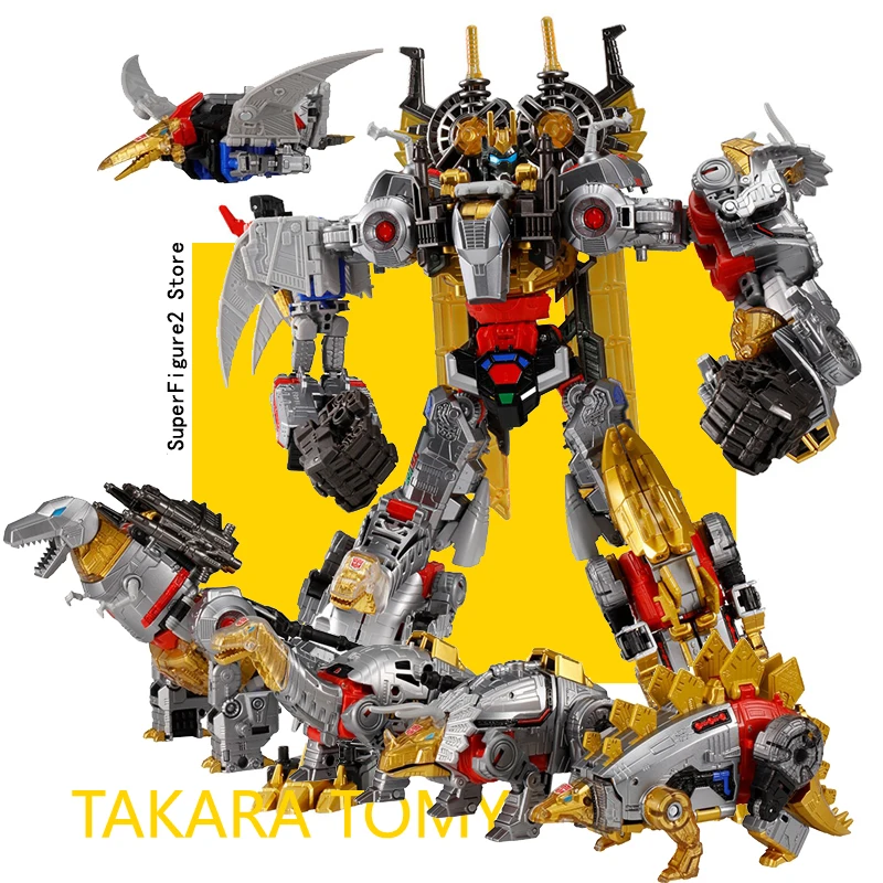 Transformation Action Figure 5 IN 1 TKR-TOMY Volcanicus  metal-colored machine dinosaur Toys Model PVC Gift