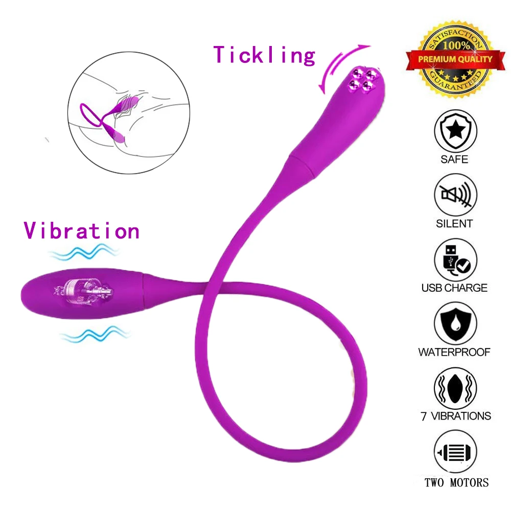 Vibromasseur Anal pour Couple à Double Tête Sextoy Homme et Femme, Rechargeable, 7 vitesses, Vibrateur, Plug Anal, Dildo