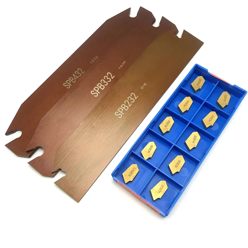 SPB32-2 SPB32-3 SPB32-4 SPB26-2 SPB26-3 SPB26-4 +10PCS Grooving Inserts SP200 SP300 SP400 Carbide Insert CNC SPB Cutting Tool