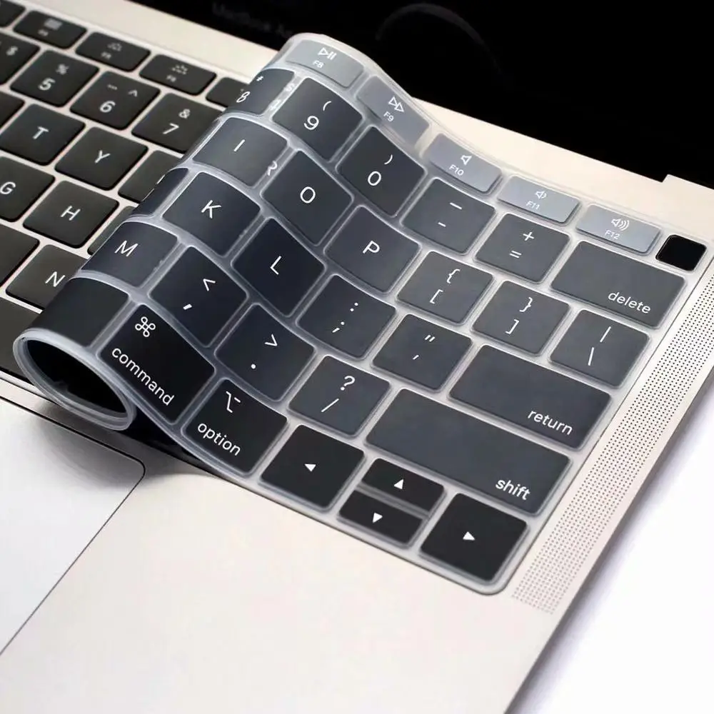 EU US English Keyboard Skin for Macbook Air 13 2018 A1932 Keyboard Cover Silicon Waterproof Skin Film Protector