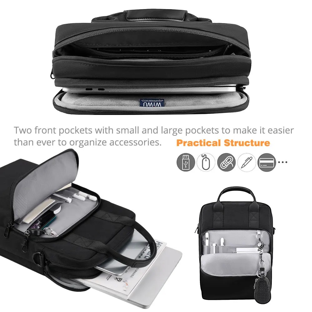 Imagem -05 - Wiwu-bolsa para Laptop para Macbook Air 136 m3 m2 à Prova Dágua Ipad Pro 129 Polegadas Macbook Air 13