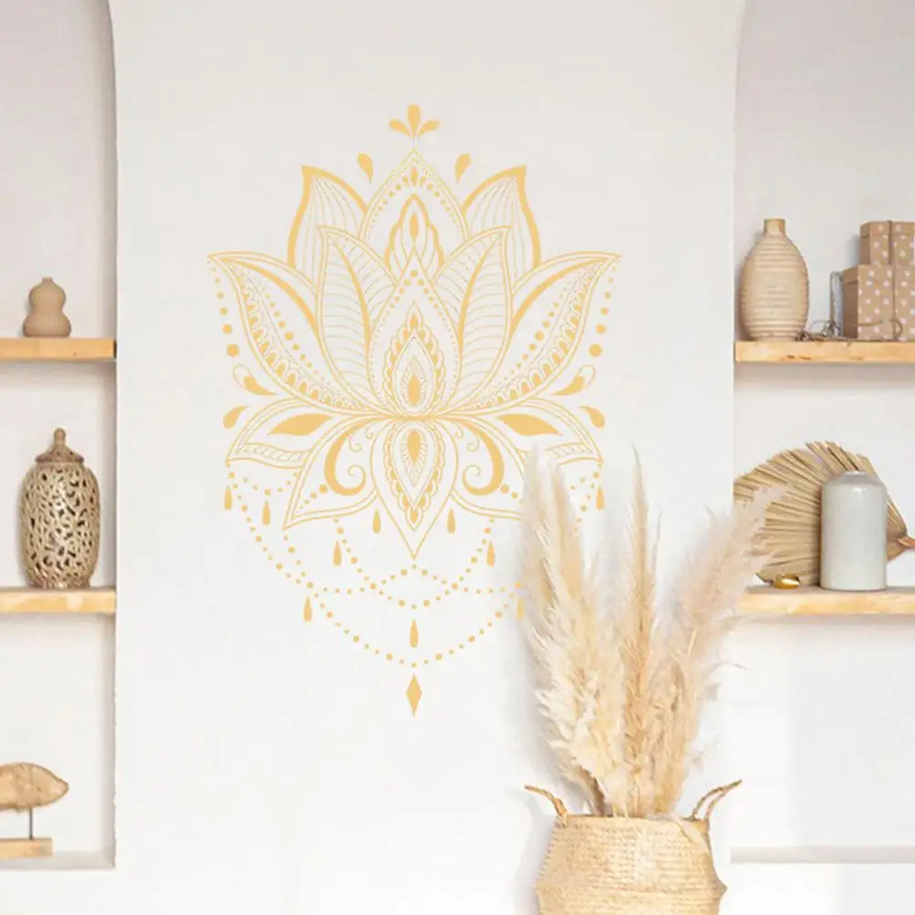 Decal Delicate Mandala Pattern Vinyl Wall Decal Portable Room Decor Sticker новогодние украшения 2022 наклейки на стену наклейки