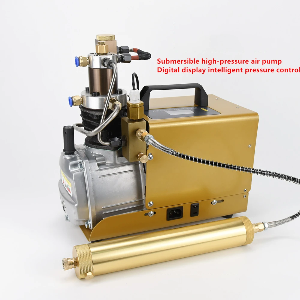220V High Pressure Air Compressor 30MPA Diving Breathing Pump 300 Bar Electric 4500 Psi Smart Water-cooled Submersible Cylinder