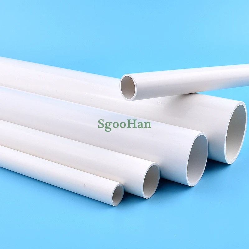 2pcs OD 20~110mm PVC Pipe Aquarium Fish Tank Pipe Garden Irrigation Watering Hydroponic Planting Frame Tube 49~50cm Long