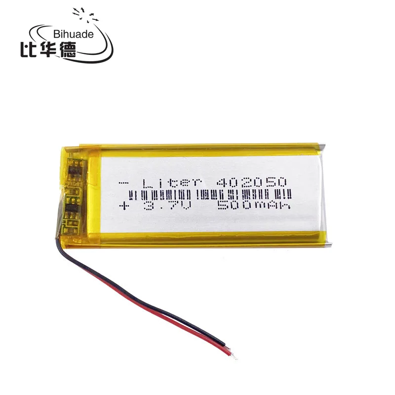 Lithium polymer battery 3.7V 402050 042050 Replacement 382250P Taipower MP3 X19 500mAh