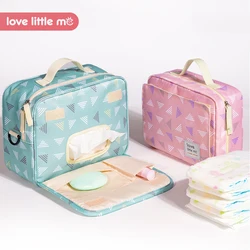 Love Little Me Portable Baby Diaper Bag Maternity Bag Waterproof Wet Cloth Diaper bag Reusable Diaper Cover Baby Care For Mom