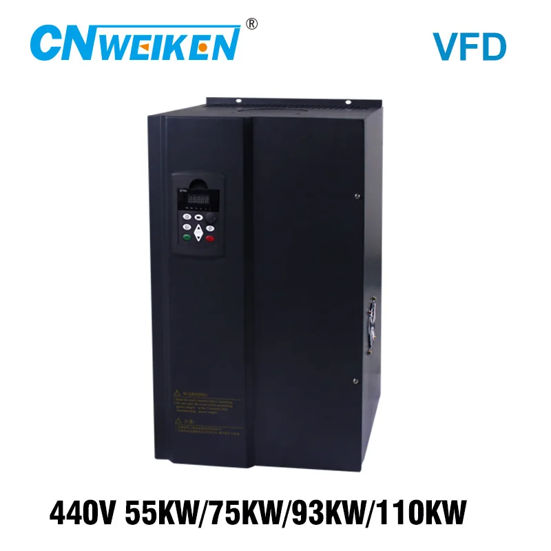 

440V 75KW/93KW/110KW/132KW Three-phase Inverter Input VFD 3 Phase 440V Output Frequency Converter Adjustable Speed Inverter