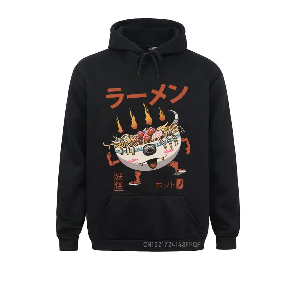 Yokai RaMen Hoodie Pullover Men Hoodie Soft Awesome Sweatshirts Food Monster Spirit Japanese Hooded Sweats Pocket Plus Size