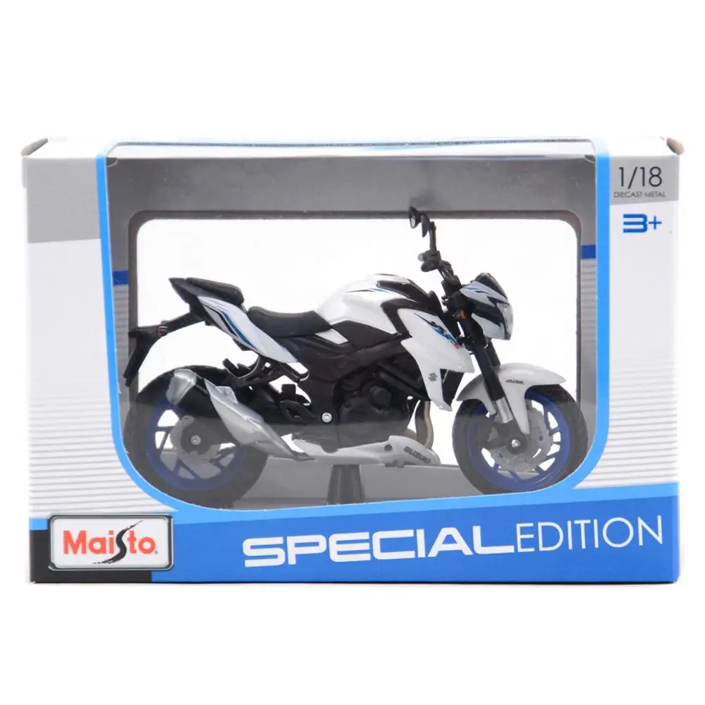 Maisto-Suzuki GSX-S750 ABS Static Die Cast Vehicles, Hobby coleccionable, modelo de motocicleta, juguetes, 1:18