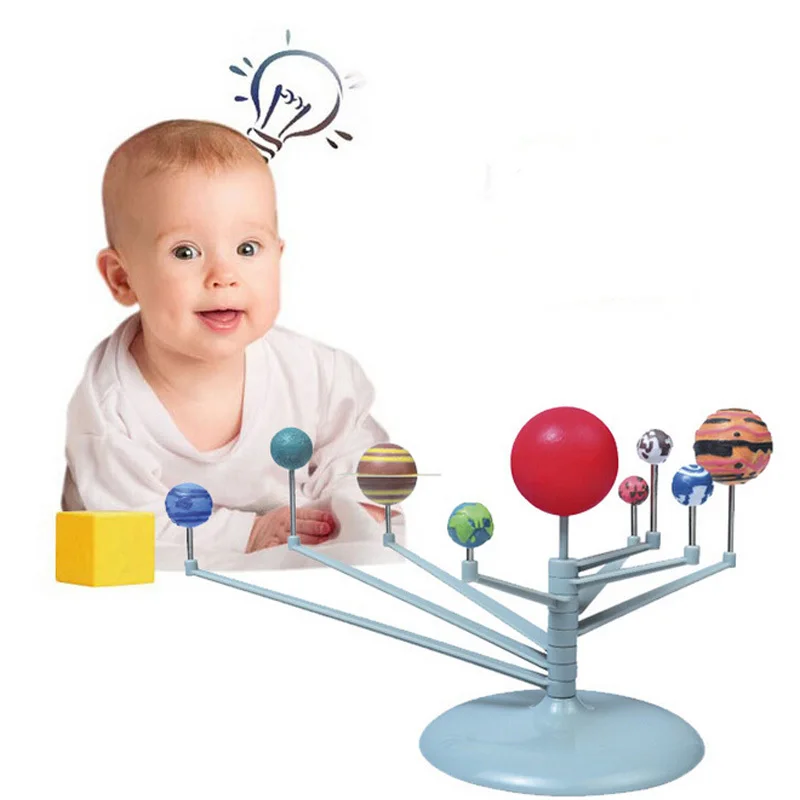 

Solar System Model Children's Science Nine Planets Celestial Orbiter Sun Series Astral DIY Teaching Toys