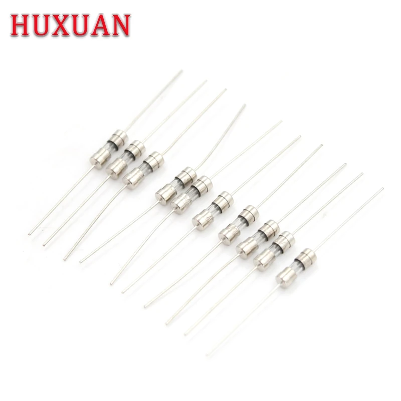 

10Pcs 250V 1A/2A/3.15A Slow Axial Fuse Glass Tube with Lead Wire 1000mA/2000mA/3150mA Slow Fuse 3.6x10mm Hot Sale