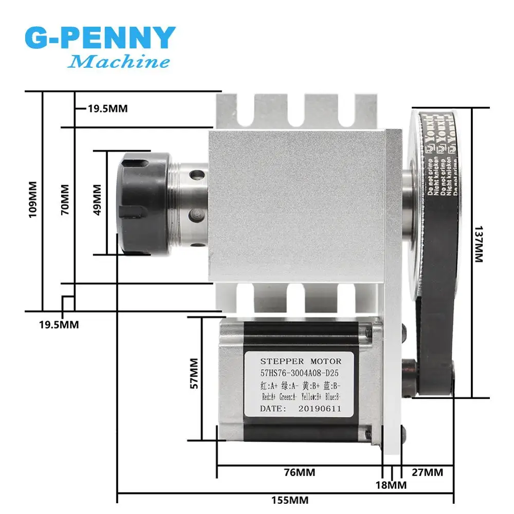 ER32 Chunk 4th Axis+Tailstock CNC dividing head Rotation 6:1 Axis/ A axis kit for Mini CNC router wood working engraving