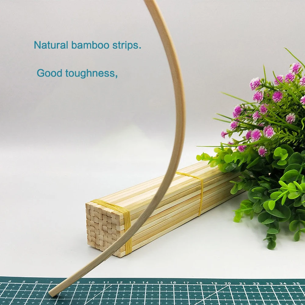 50PCS Multi-size Round Square Bamboo Sticks DIY Handcraft Making Modeling Materials Handmade building model materials 30cm long