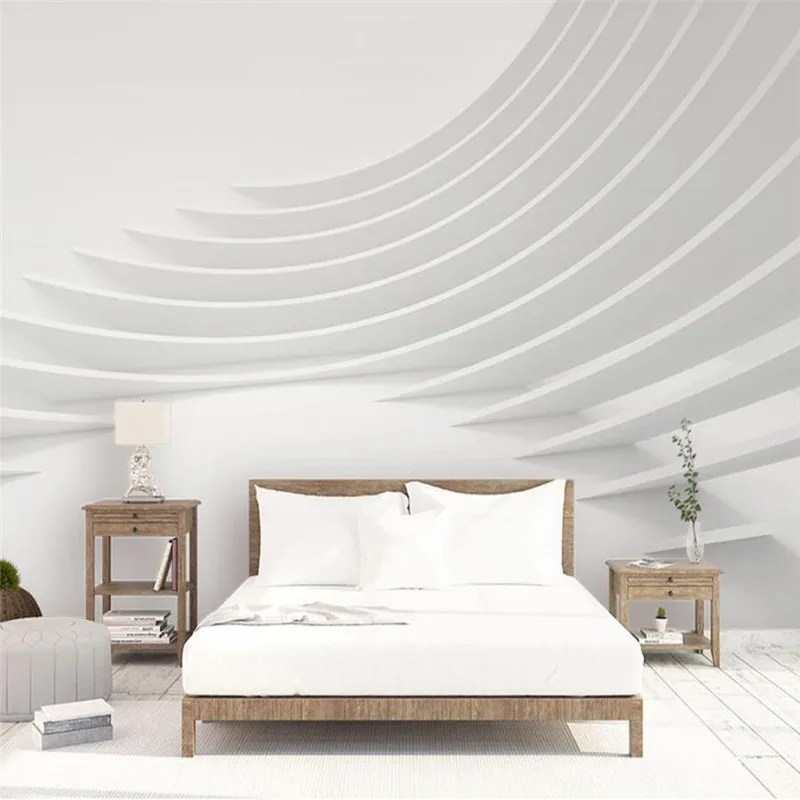 

Modern Minimalist 3D Stereoscopic Geometric Space Extension Wall Mural Wallpaper for Living Room Bedroom Wall Papers Home Decor